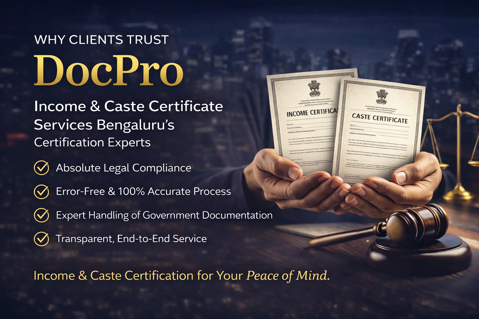 income and caste certificate